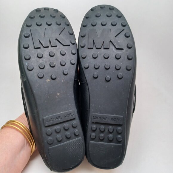 MICHAEL Michael Kors Black Leather Loafers - Picture 13 of 16